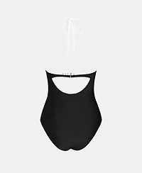 Cupshe Women's Double Dusk Black One-Piece Swimsuit