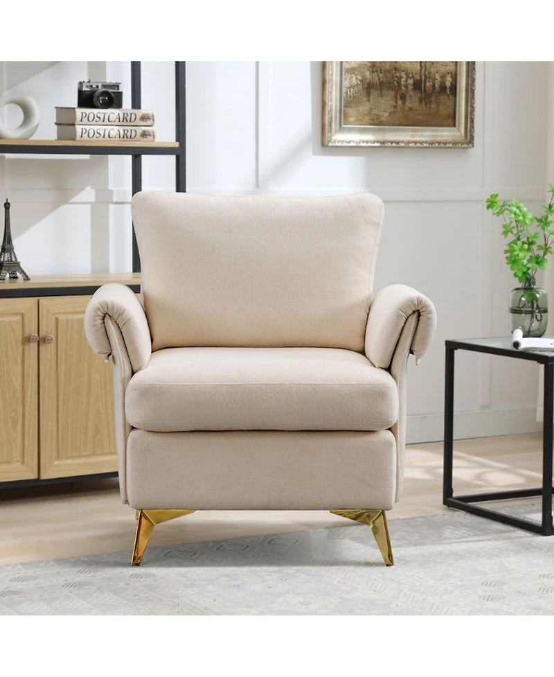 Boyel Living Modern Accent Chair Single Sofa Chair，Recliner Chair, Fabric Armchair Recliner
