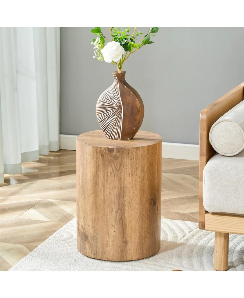 Streamdale Furniture Streamdale Simple wood grain coffee table, 11.8" D x 15.7" H, Mdf, industrial style