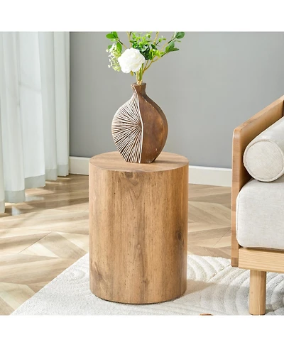 Streamdale Furniture Streamdale Simple wood grain coffee table, 11.8" D x 15.7" H, Mdf, industrial style