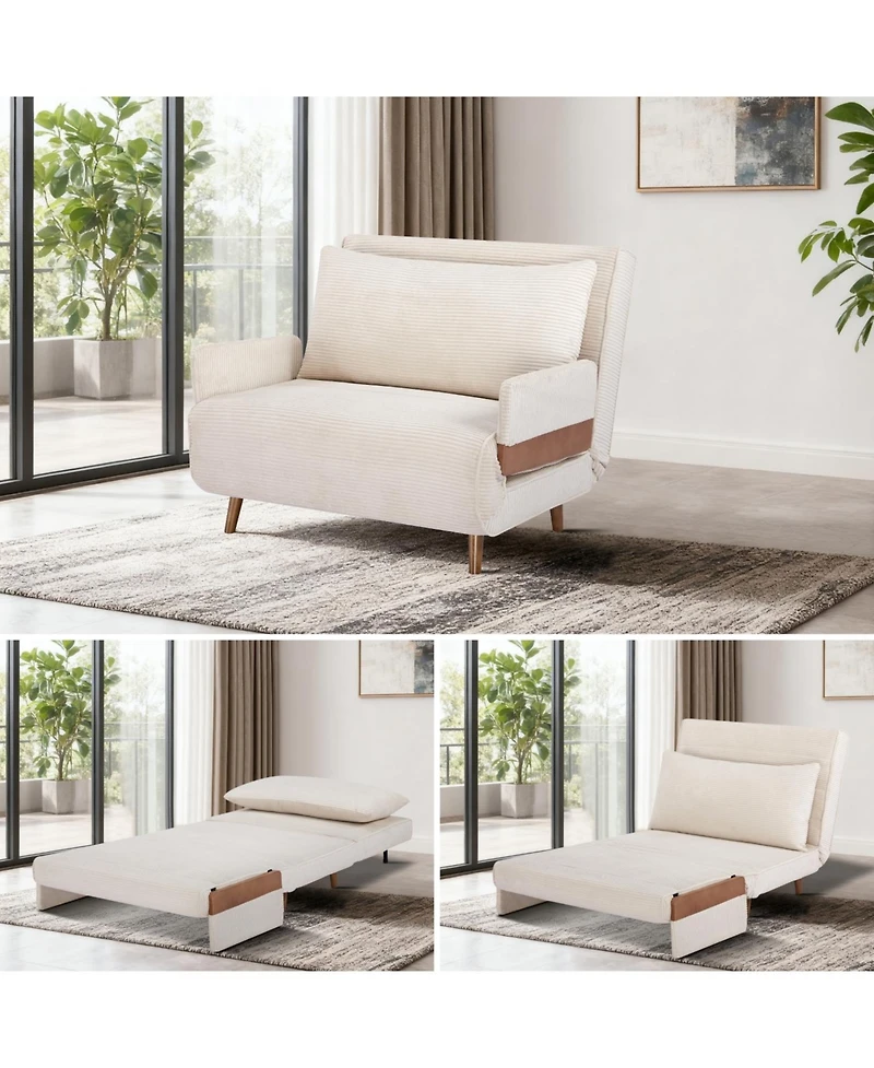 Streamdale Furniture Sven Sofa Bed - 3-in-1 Convertible Chair Sleeper Sofa