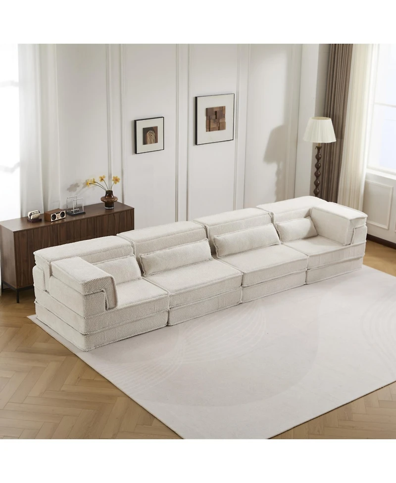 Streamdale Furniture Compression Sofa, Convertible Floor Sofa Bed