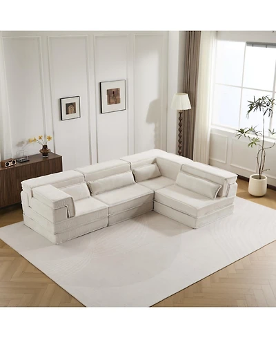 Streamdale Furniture Compression Sofa, Convertible Floor Sofa Bed