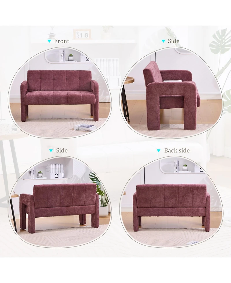 Streamdale Furniture Streamdale Nordic Modern Double Armchair Sofa for Living Room & Bedroom