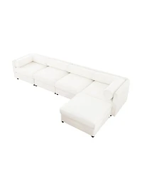 Streamdale Furniture Streamdale Modular Sectional Sofa with Storage, White