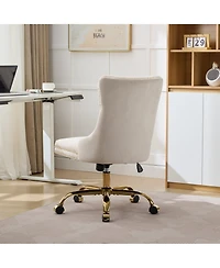 Mondawe Light Orange Living Room Comfortable Rocking Chair