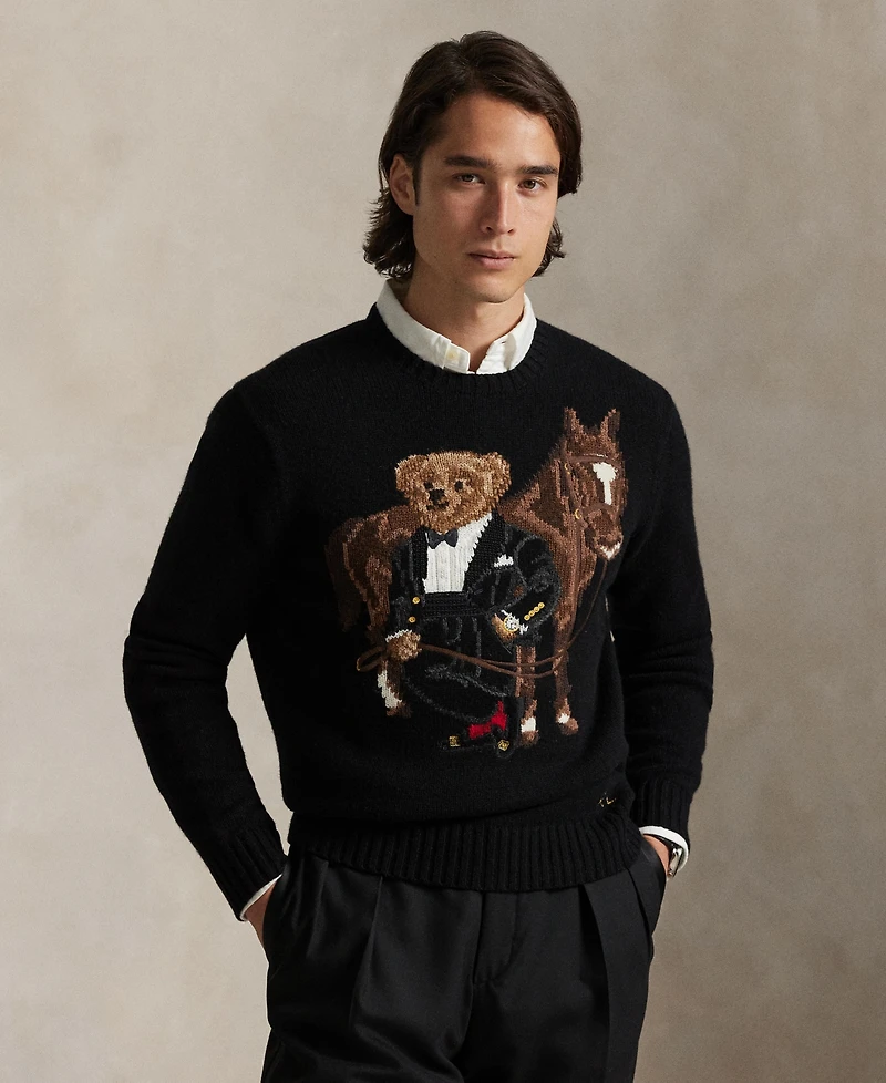 Polo Ralph Lauren Men's Bear Graphic Crewneck Sweater