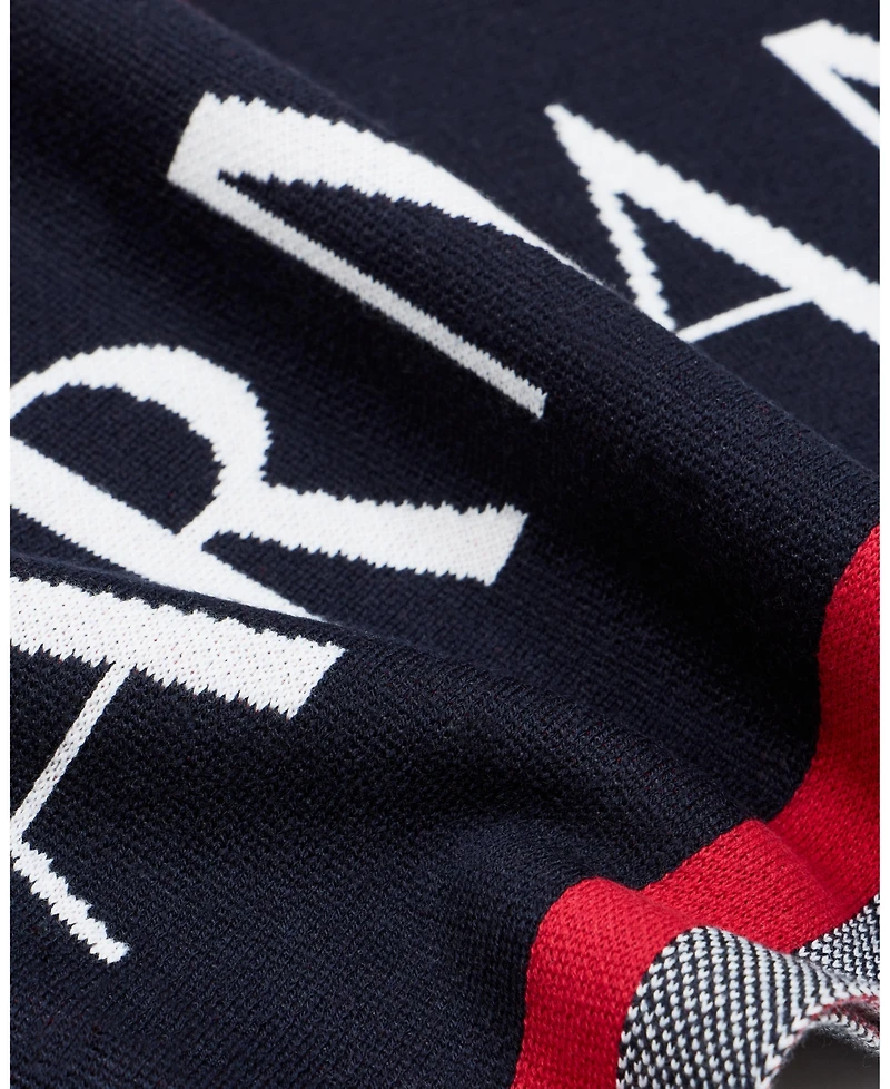 A|X Armani Exchange Men's Wool Wording Scarf