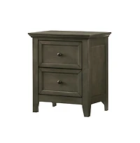 Intercon Nightstand, 2 Drawer in Gray