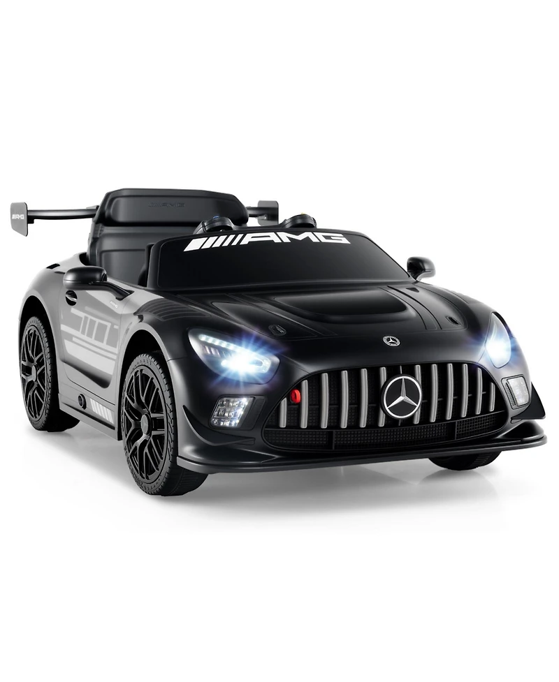 Hongge 12V Licensed Mercedes-amg GT3 Ride-On Car for Kids with Adjustable Speed - Black