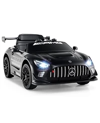 Hongge 12V Licensed Mercedes-amg GT3 Ride-On Car for Kids with Adjustable Speed - Black