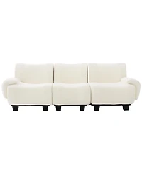 Streamdale Modern Chenille 3-Seater Sofa with Curved Armrests