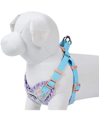 Blueberry Pet Made Well Floral Print Dog Harness Vest With Lace Trim