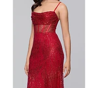 Blondie Nites Juniors' Embellished Sleeveless Ball Gown