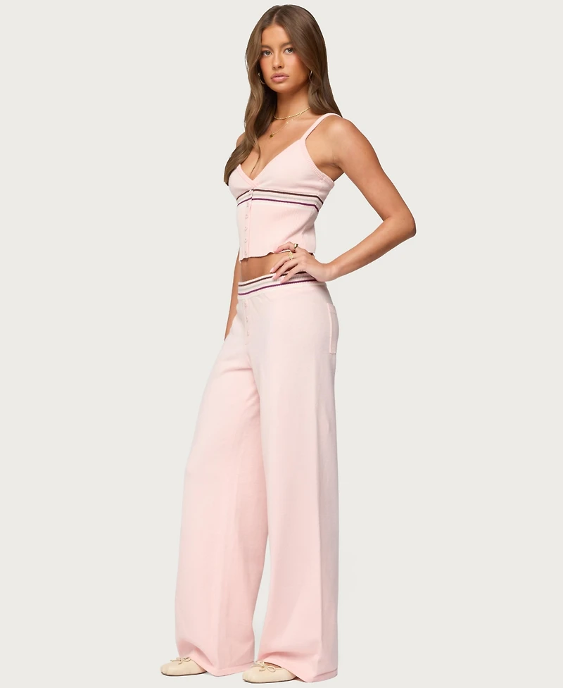 Edikted Women's Miya Stripey Knit Pants