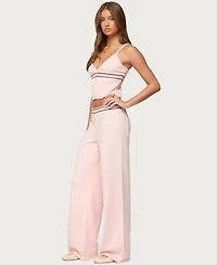 Edikted Women's Miya Stripey Knit Pants