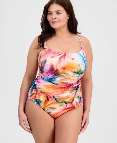 La Blanca Plus Scoop Neck One-Piece Swimsuit