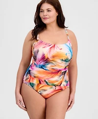 La Blanca Plus Scoop Neck One-Piece Swimsuit