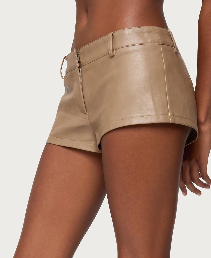 Edikted Women's Melaney Faux Leather Micro Shorts