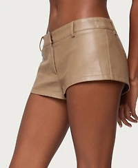 Edikted Women's Melaney Faux Leather Micro Shorts
