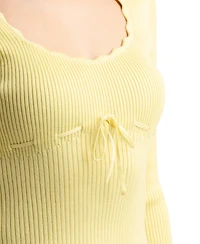 Bcx Women's Long-Sleeve Lace-Up Tie Detail Sweater