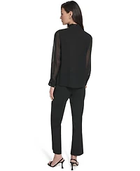 Calvin Klein Women's Ruffle-Front Blouse