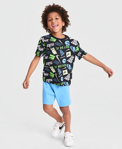 Nike Boys' 4-7 Printed T-Shirt & Shorts 2-Piece Set