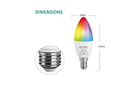 Contixo LB4 Smart Wi-Fi A19 Candelabra Led Bulbs, Dimmable, App & Voice Control (2-Pack)