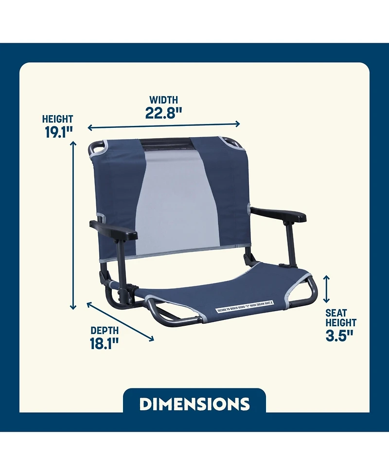 Gci Big Comfort Stadium Chair With Armrests