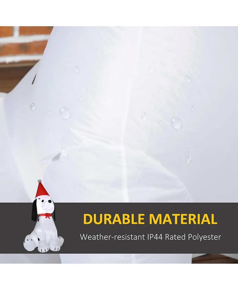 Homcom 6' Christmas Inflatable Puppy Dog Outdoor Blow-Up Display