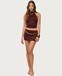 Edikted Women's Briar Chain Belt Mini Skirt
