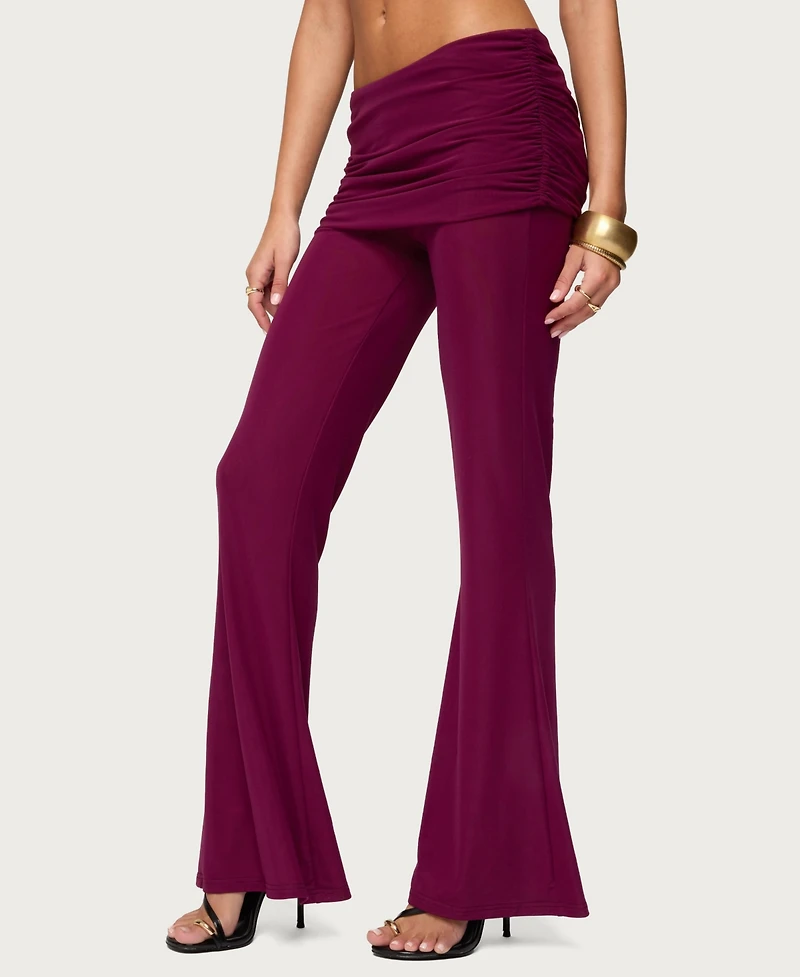 Edikted Women's Halli Fold Over Mini Skirt Pants