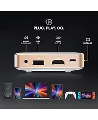 Kodak Luma 75 Ultra Mini Projector, Portable Pico Projector with Overhead Tripod & Case (White)