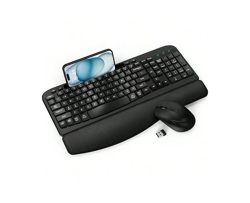 risokeys Wireless Keyboard and Mouse Combo - 2.4G Cordless Set for Computer, Laptop, Pc