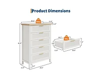 Gaomon Fluted Dresser for Bedroom with 5 Drawers