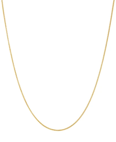 Macy's Solid Wheat Chain Necklace in 14K Yellow Gold