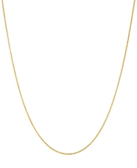 Macy's Solid Wheat Chain Necklace in 14K Yellow Gold