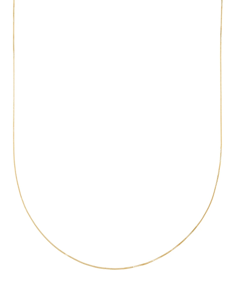 Macy's Solid Box Chain Necklace in 14K Yellow Gold
