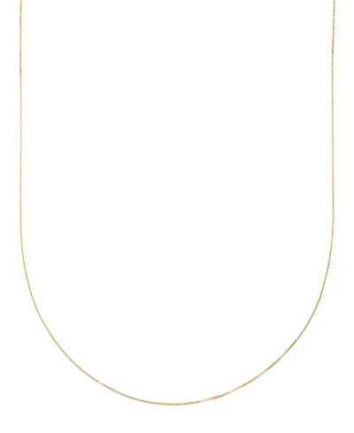 Macy's Solid Box Chain Necklace in 14K Yellow Gold