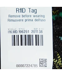 Pre-Owned Missoni Women's Black Stripe Lurex Knit Fringed Mini Skirt