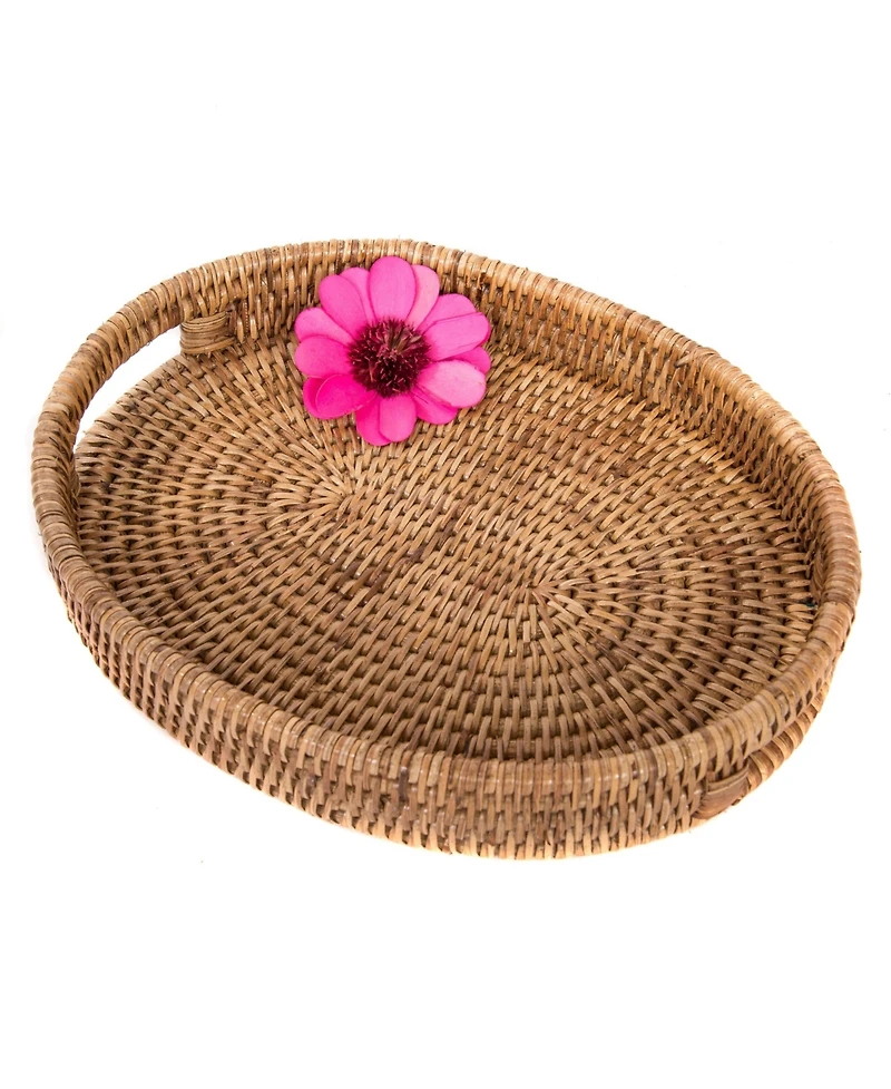 Artifacts Rattan Oval Vanity Tray