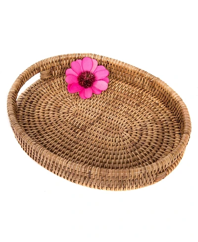 Artifacts Rattan Oval Vanity Tray