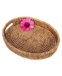 Artifacts Rattan Oval Vanity Tray