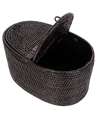 Artifacts Rattan Oval Double Tissue Roll Box