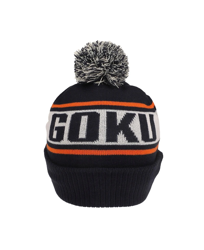 Dragon Ball Z Men's Goku Kanji Blue Cuff Beanie