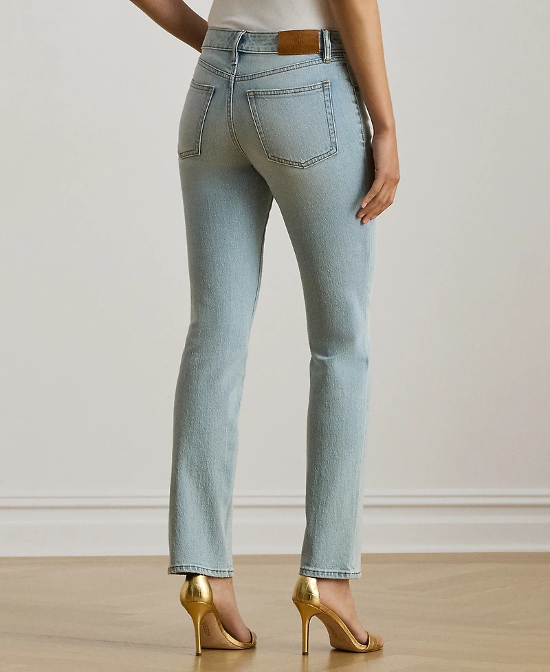 Lauren Ralph Petite Mid-Rise Straight Ankle Jeans