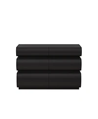 Streamdale Furniture Streamdale 6-Drawer Black Dresser, Modern Wide Storage Chest (Sku:W757P235728