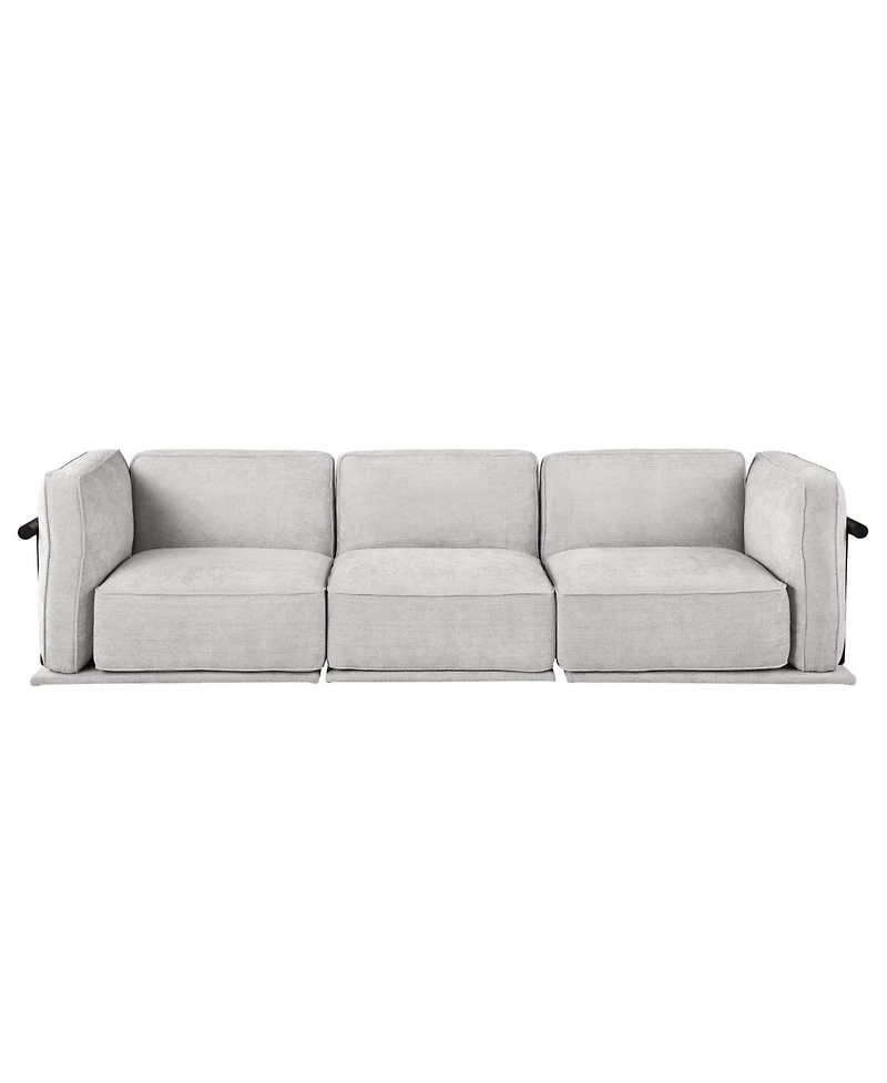Streamdale Furniture Streamdale Modular fabric sofa set with ottomans