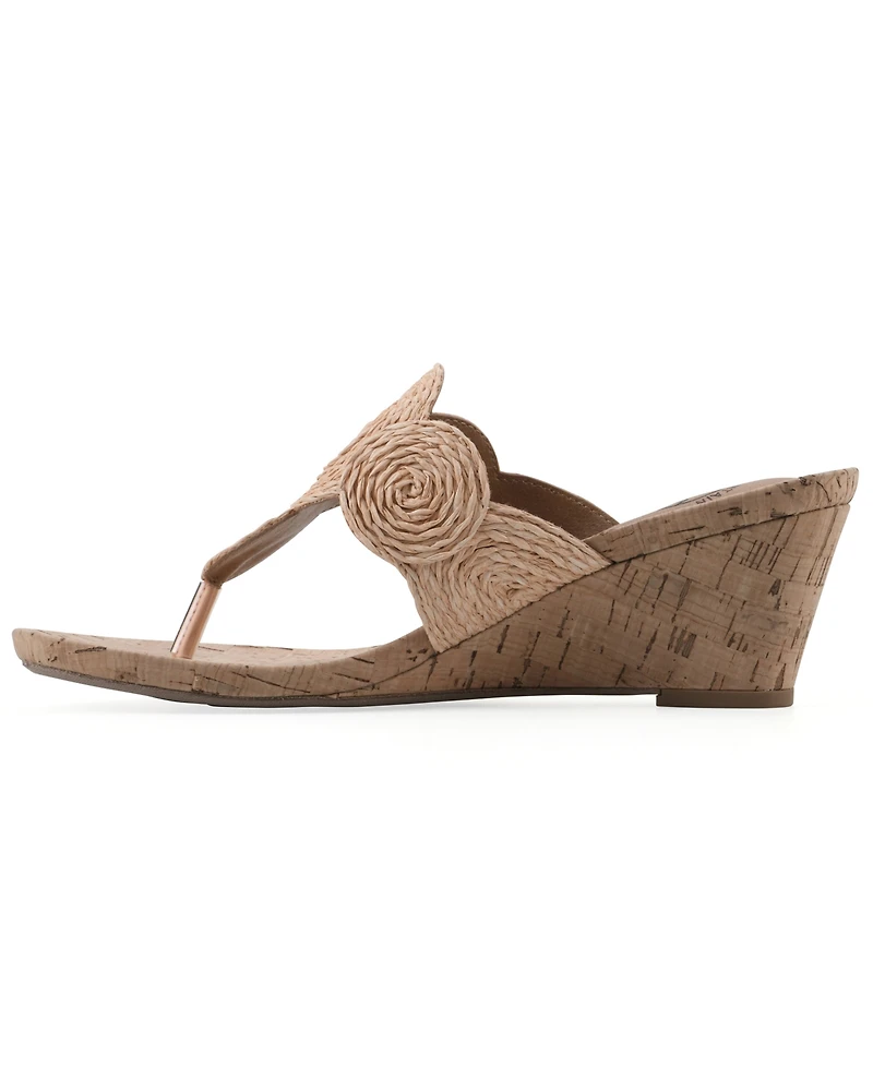 White Mountain Women's Affogato Wedge Sandals