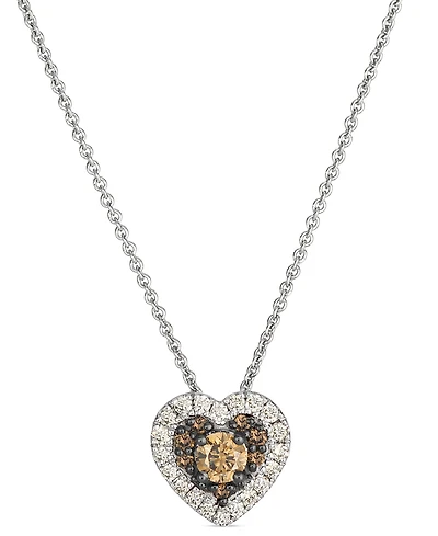 Le Vian Chocolate Diamond (0.24 ct. t.w.) & Vanilla Diamond (0.12 ct. t.w.) Pendant Necklace in 14k Vanilla Gold